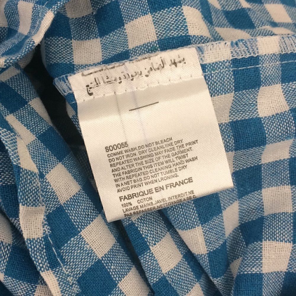 NEW U2m2 blue/white gingham boyfriend button down - Picture 7 of 7